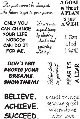 

ELEGANZA Clear Motivational Quotes Rubber stamp craft Size 104 mm x 150 mm