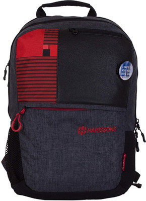

Harissons Fibo 3 L Laptop Backpack(Red, Grey), Grey;red
