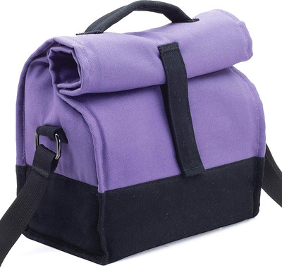

Fatmug Office Lunch Bags For Men And Women - Insulated - Stylish Cotton Canvas With Sling - Brown Waterproof Lunch Bag(Purple, 6 L)