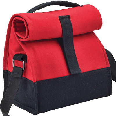 

Fatmug Office Lunch Bags For Men And Women - Insulated - Stylish Cotton Canvas With Sling - Brown Waterproof Lunch Bag(Red, 6 L)