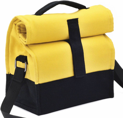 

Fatmug Office Lunch Bags For Men And Women - Insulated - Stylish Cotton Canvas With Sling - Brown Waterproof Lunch Bag(Yellow, 6 L)