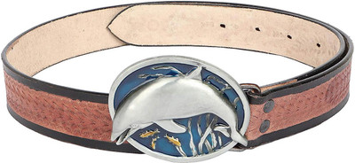 

SRI Men Brown Genuine Leather Belt