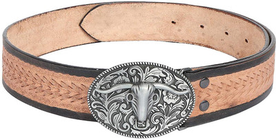 

SRI Men Brown Genuine Leather Belt
