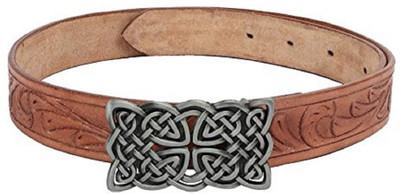 SRI Men Brown Genuine Leather Belt