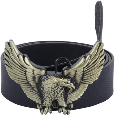 

SRI Men Black Genuine Leather Belt