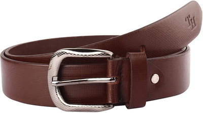 TannedHides Men Casual Brown Genuine Leather Belt, Maroon