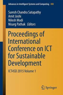 Proceedings of International Conference on ICT for Sustainable Development(English, Paperback, unknown)