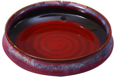 caffeine Decorative Bowl 10 Inch in Arctic Maroon Studio Ceramic Bowl(Maroon, Pack of 1)