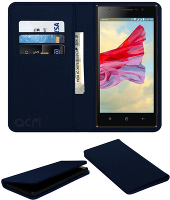 ACM Flip Cover for Lyf Wind 4(Blue, Cases with Holder, Pack of: 1)