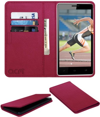ACM Flip Cover for Celkon A112(Pink, Cases with Holder, Pack of: 1)