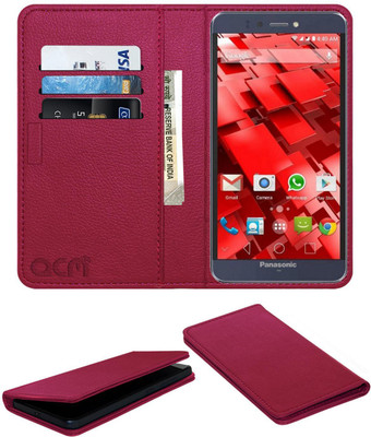 ACM Flip Cover for Panasonic P55 Novo(Pink, Cases with Holder, Pack of: 1)
