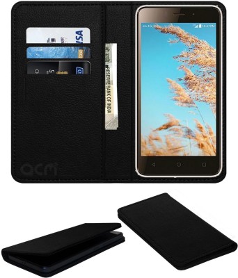 ACM Flip Cover for Lyf Wind 6(Black, Cases with Holder, Pack of: 1)