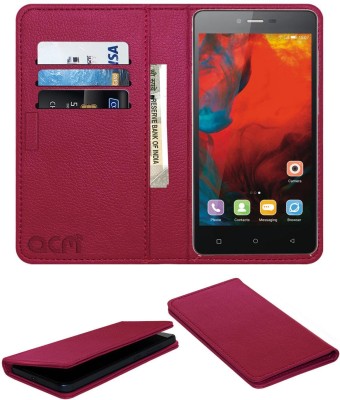 ACM Flip Cover for Gionee F103 (3gb)(Pink, Cases with Holder, Pack of: 1)