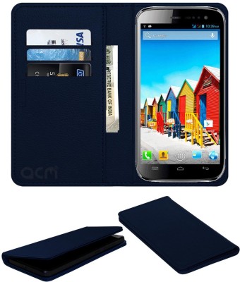 ACM Flip Cover for Micromax Superfone Canvas 3 A116(Blue, Cases with Holder, Pack of: 1)