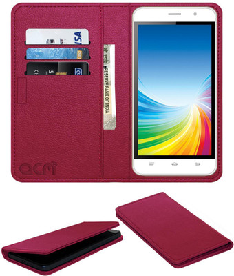 ACM Flip Cover for Intex Cloud 4g Smart(Pink, Cases with Holder, Pack of: 1)