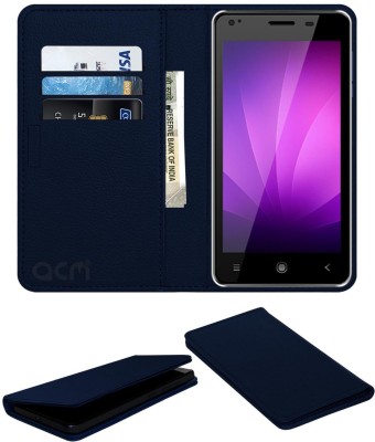ACM Flip Cover for Videocon Infinium Z52 Inspire(Blue, Cases with Holder, Pack of: 1)