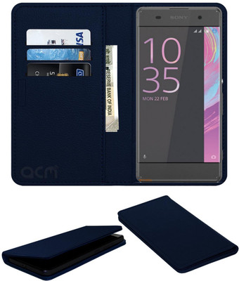 ACM Flip Cover for Sony Xperia Xa Dual(Blue, Cases with Holder, Pack of: 1)