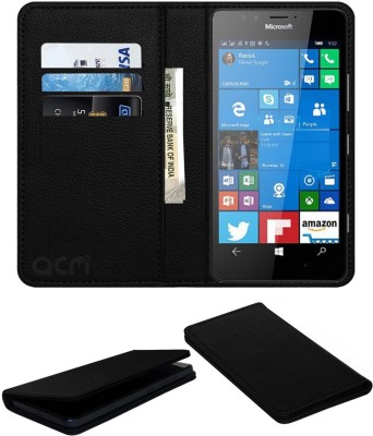 ACM Flip Cover for Microsoft Lumia 950 Dual Sim(Black, Cases with Holder, Pack of: 1)