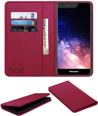ACM Flip Cover for Panasonic Eluga I7(Pink, Cases with Holder, Pack of: 1)