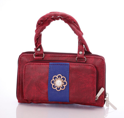 

VIRUSHKA Casual Maroon Clutch