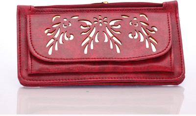 

VIRUSHKA Casual Maroon Clutch