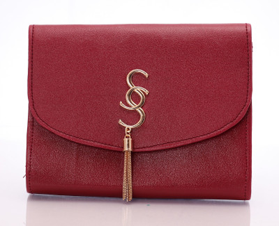 

VIRUSHKA Casual Maroon Clutch