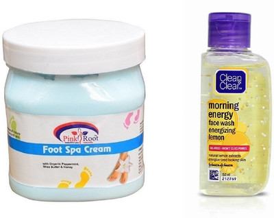 

Pink Root FOOT SPA CREAM 500ML WITH CLEAN & CLEAR LEMON FACE WASH(Set of 2)