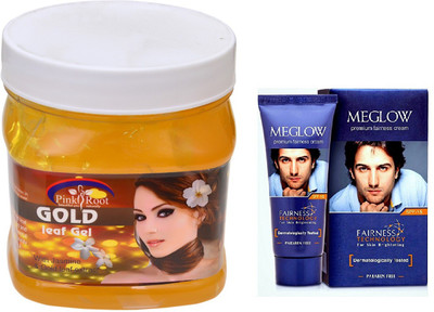 

Pink Root GOLD GEL 500ML WITH MEGLOW MEN FAIRNESS CREAM (SPF-15)(Set of 2)
