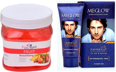 

Pink Root FRUIT GEL 500ML WITH MEGLOW MEN FAIRNESS CREAM (SPF-15)(Set of 2)