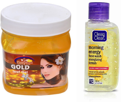 

Pink Root GOLD GEL 500ML WITH CLEAN & CLEAR LEMON FACE WASH(Set of 2)