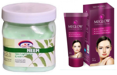 

Pink Root NEEM CREAM 500ML WITH MEGLOW WOMEN FAIRNESS CREAM(Set of 2)