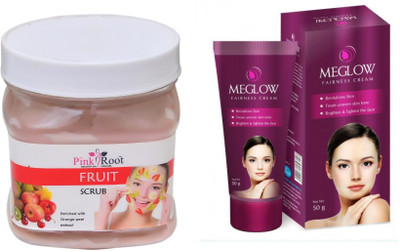 

Pink Root FRUIT SCRUB 500ML WITH MEGLOW WOMEN FAIRNESS CREAM(Set of 2)