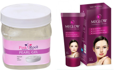 

Pink Root PEARL GEL 500ML WITH MEGLOW WOMEN FAIRNESS CREAM(Set of 2)