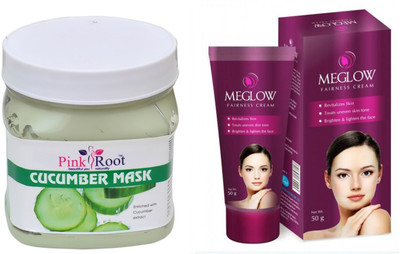 

Pink Root CUCUMBER MASK 500ML WITH MEGLOW WOMEN FAIRNESS CREAM(Set of 2)