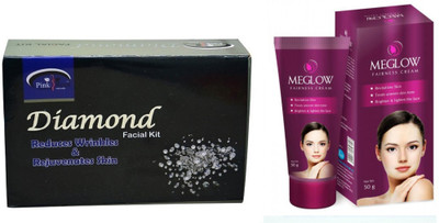 

Pink Root DIAMOND KIT 83G WITH MEGLOW WOMEN FAIRNESS CREAM(Set of 2)