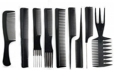 

INAAYA Set Of 9 Pcs Hair Combs For Straight Hair And Different Hair Style Comb For Women And Girls, Black(Set of 9)