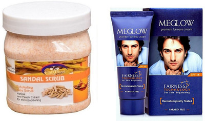 

Pink Root SANDAL SCRUB 500ML WITH MEGLOW MEN FAIRNESS CREAM (SPF-15)(Set of 2)