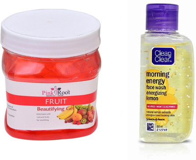 

Pink Root FRUIT GEL 500ML WITH CLEAN & CLEAR LEMON FACE WASH(Set of 2)