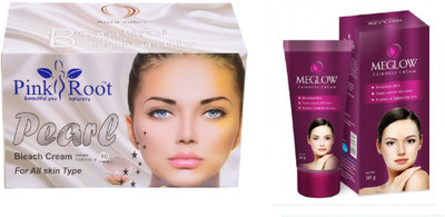 

Pink Root PEARL BLEACH 250G WITH MEGLOW WOMEN FAIRNESS CREAM(Set of 2)