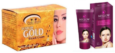 

Pink Root GOLD BLEACH 250G WITH MEGLOW WOMEN FAIRNESS CREAM(Set of 2)