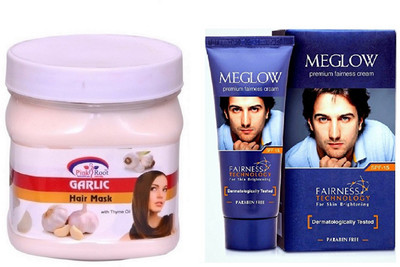 

Pink Root GARLIC MASK 500ML WITH MEGLOW MEN FAIRNESS CREAM (SPF-15)(Set of 2)