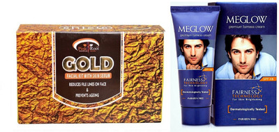 

Pink Root GOLD KIT 83G WITH MEGLOW MEN FAIRNESS CREAM (SPF-15)(Set of 2)