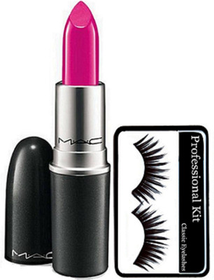 

professional kit eyelashes&mac matte finish Rouge A' Levres lipstick(Set of 2)