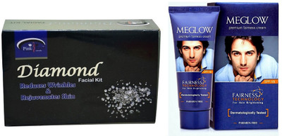 

Pink Root DIAMOND KIT 83G WITH MEGLOW MEN FAIRNESS CREAM (SPF-15)(Set of 2)