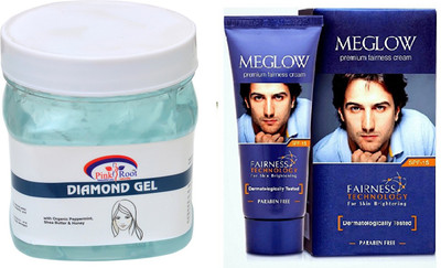 

Pink Root DIAMOND GEL 500ML WITH MEGLOW MEN FAIRNESS CREAM (SPF-15)(Set of 2)