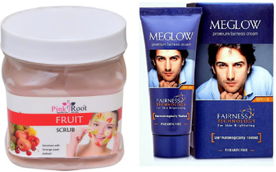 

Pink Root FRUIT SCRUB 500ML WITH MEGLOW MEN FAIRNESS CREAM (SPF-15)(Set of 2)