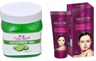 

Pink Root CUCUMBER GEL 500ML WITH MEGLOW WOMEN FAIRNESS CREAM(Set of 2)