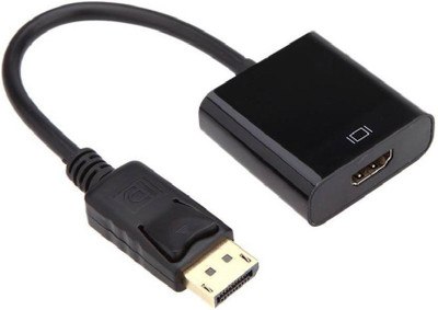 

Teratech Display Port DP Male To Hdmi Female Converter DP to HDMI Cable(Compatible with Laptop, Black)