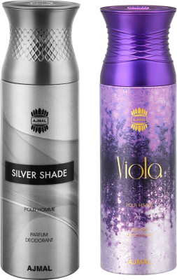 

Ajmal SilverShade & Viola Deodorants for Men & Women pack of 2 Deodorant Spray - For Men & Women(400 ml, Pack of 2)