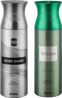 

Ajmal SilverShade & Vision Deodorants for Men pack of 2 Deodorant Spray - For Men(400 ml, Pack of 2)